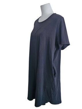 Universal Standard Black Short-Sleeve T-shirt Dress With Pockets S